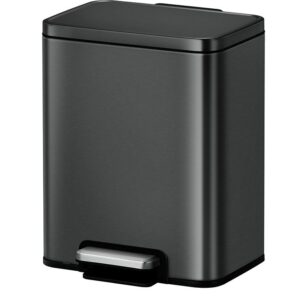 פח אשפה מרובע 20 ליטר MADISON שחור מט מבית EKO עם פח פנימי