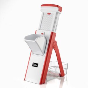 מנדולינה אנכית 3 ב- 1 קוצץ חותך ופורס מקצועי אדום/לבן מבית Food appeal