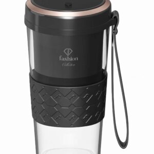 כוס שייקר נטען 400 מ"ל שחור FASHION TV 0176
