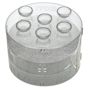 מגש פסח 3 קומות מפרספקס עם בומצים