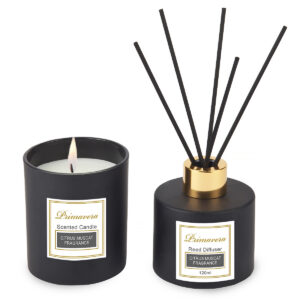 מפיץ ריח ונר באריזת מתנה – פרימוורה