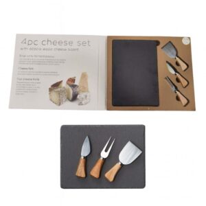 סט לגבינות 4 סכינים עם קרש צפחה