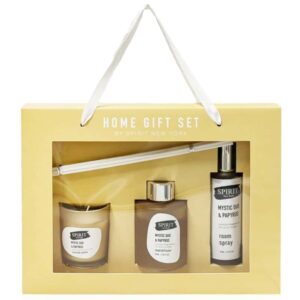 הום – סט יוקרתי הכולל נר, ספריי ומפיץ ריח