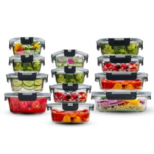 סט 12 כלי אחסון זכוכית GLASS CLOC